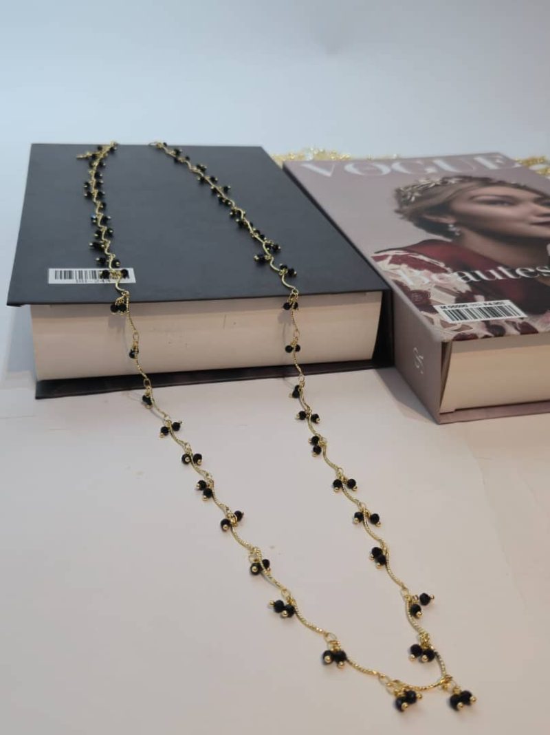 Fancii Long Chain with Black Beeds