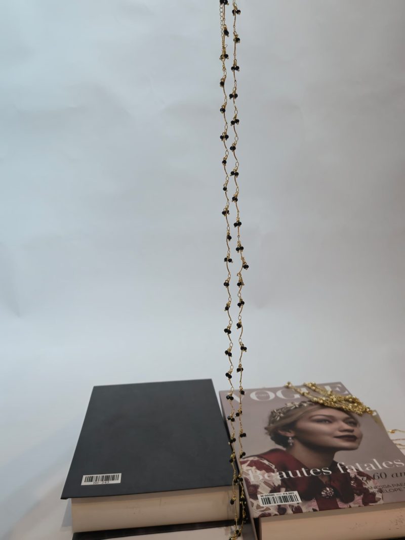 Fancii Long Chain with Black Beeds