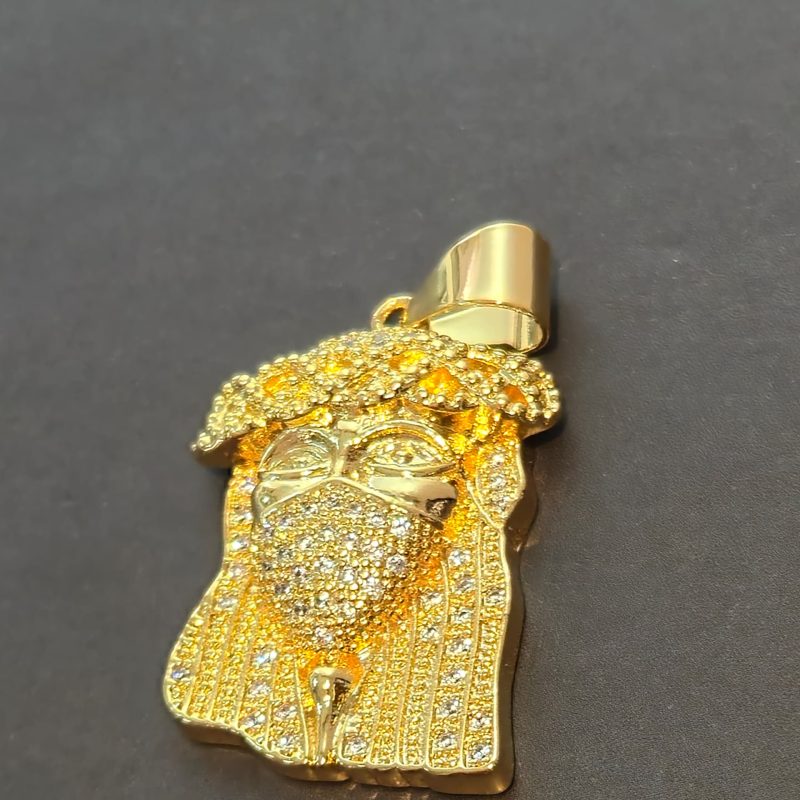Fancii Samurai Studded Gold Pendant