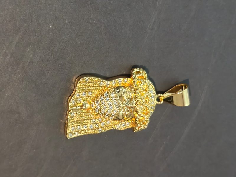 Fancii Samurai Studded Gold Pendant